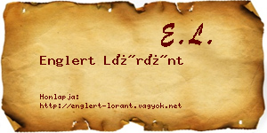 Englert Lóránt névjegykártya